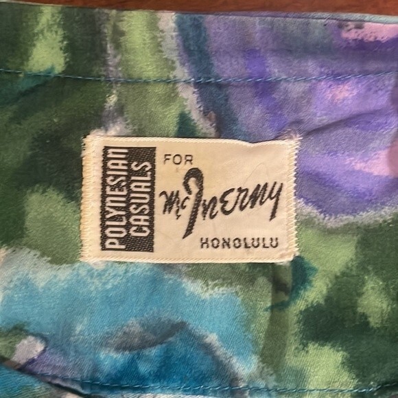 VINTAGE Polynesian Casuals For McInerny Honolulu Hawaiian Maxi Dress Muumuu - Picture 3 of 13